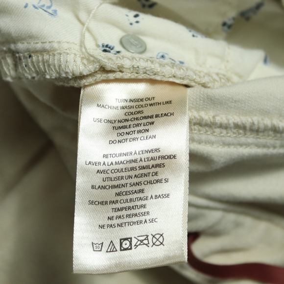 Pilcro High-Rise Skinny Corduroy Pants Cream Beige Women Size 26 Anthropologie - Picture 11 of 12